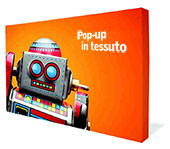 Straight textile Pop-up display
