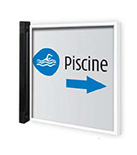 Double-sided flag office door sign 