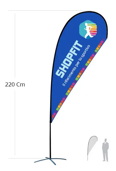Drop Flag  h 220cm monofacciale