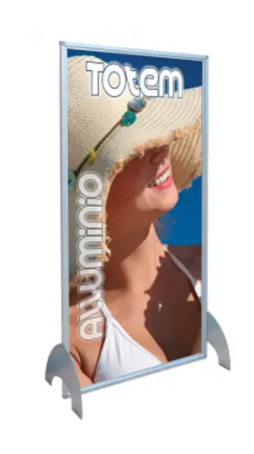 Aluminum Totem dibon foot 60x200 cm 