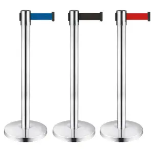 Retractable belt guidance pole - Ribbons and guidance pole