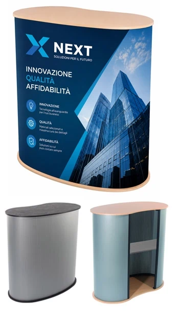 Basic curved promotional counter