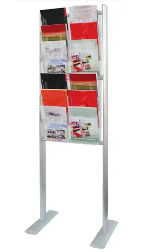 Global 12 pockets Structure for A4 brochure dispensing