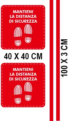 Red square stickers kit