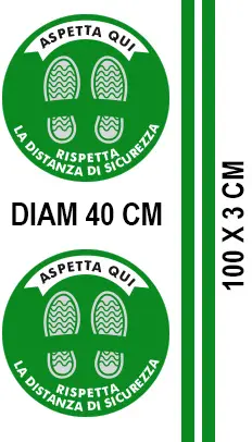 Green round stickers kit