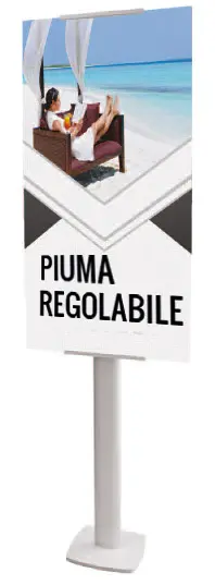 Totem piuma regolabile grafica 100x200