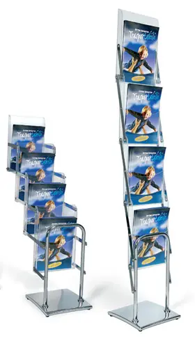 Brochure holder extendable from the ground