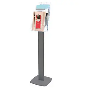 Brochure holder 4 pockets A4 horizontal Self-standing