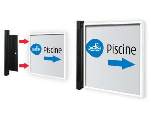 Office plate 15,5x21,5 cm Double-sided flag Arianna system office signs