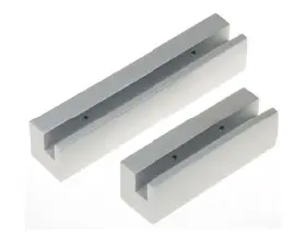 L silver aluminium grooved spacer L 80 mm