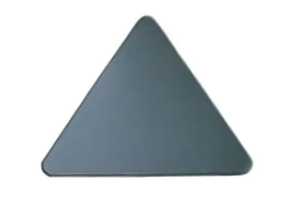 Gray triangular metal-sheet plate 120 cm with 2 hooks