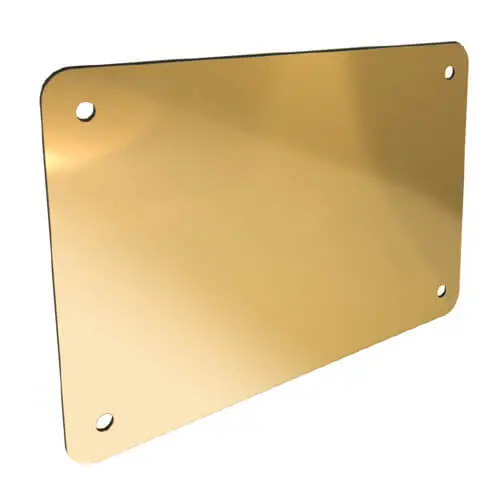 Gold mirror plate 30x20 cm