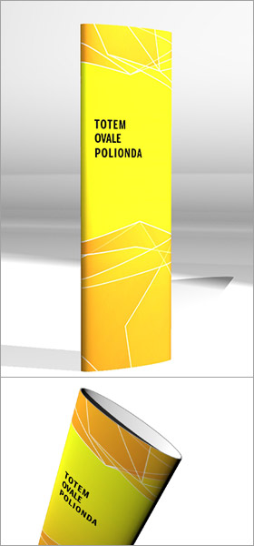 Oval totem polycarbonate 50x180