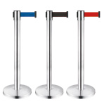 Retractable-belt guidance poles