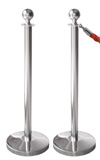 Chrome queue poles