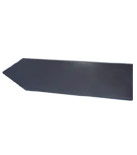 Arrow-shaped gray metal-sheet plate