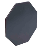 Octagonal gray metal-sheet plate