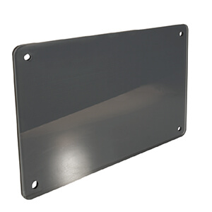 Plexiglass Plate silver grey