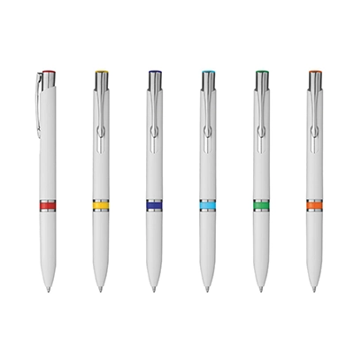 Perla plastic pen with colored inserts