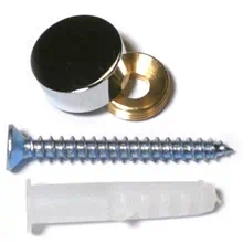 Chrome Screw covers 15 mm 