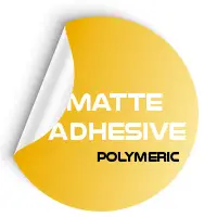 Matt white polymeric adhesive PVC 