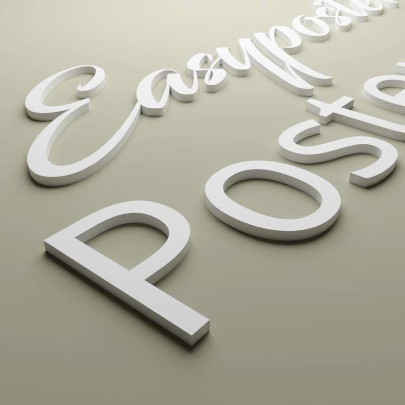 Letters, logos and 3d shapes in forex pvc 5 mm thick