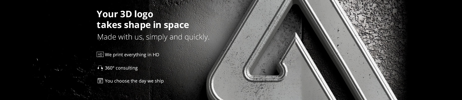 Logo e scritta a rilievo 3D 